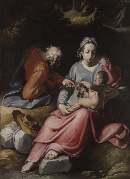 CORNELIS VAN HAARLEM Holy Family oil painting image